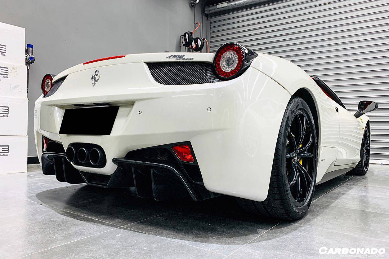 Carbonado 2010-2015 Ferrari 458 Coupe Spider OE Style Carbon Fiber Brake Lights Covers