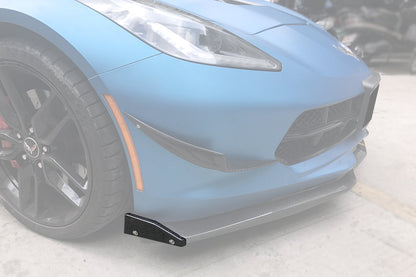 DarwinPRO 2013-2019 Corvette C7 Z51 Z06 Grandsport Carbon Fiber Front  Lip Winglets