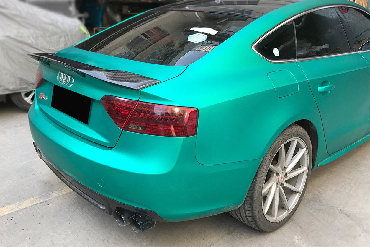 Carbonado 2009-2015 Audi A5 Sline S5 Sedan RT Style Carbon Fiber Trunk Spoiler