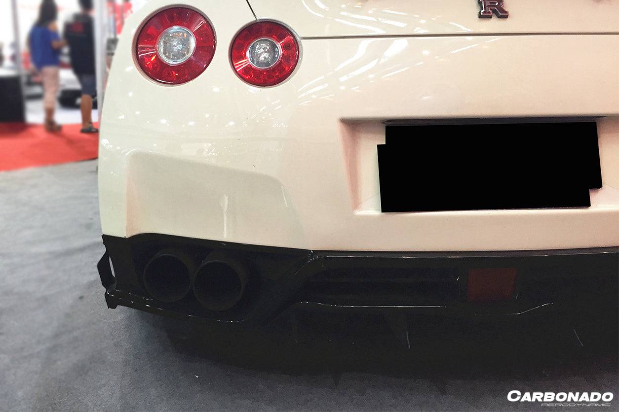 Carbonado 2012-2023 Nissan GTR R35 DBA  EBA VA Style Rear Diffuser Canards