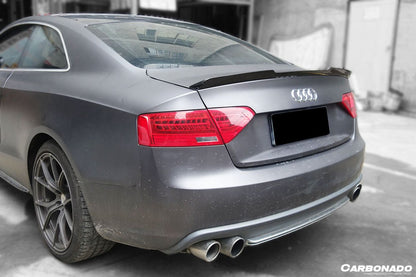 Carbonado 2009-2015 Audi A5 Coupe RW Style Carbon Fiber Trunk Spoiler