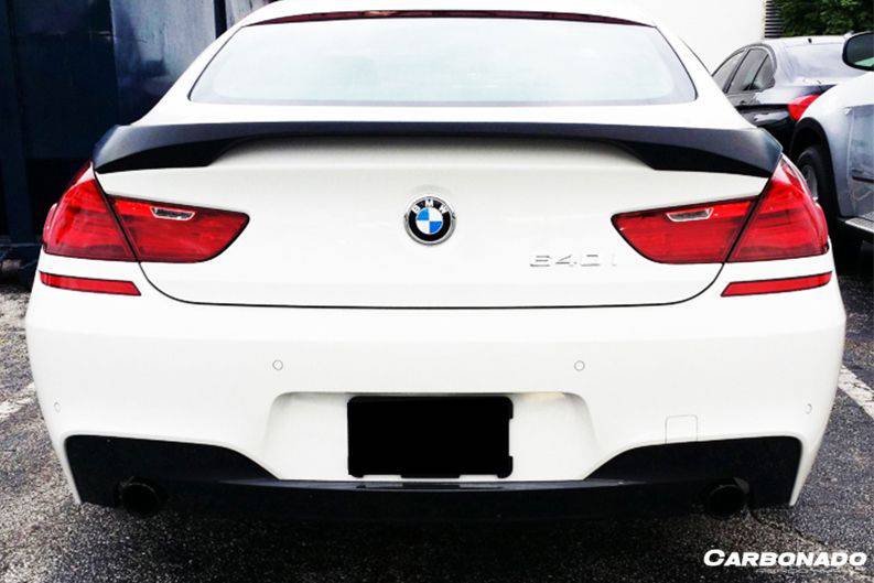 Alerón de maletero de fibra de carbono estilo HM para BMW Serie 6 F06 Sedán F13 Coupé 2011-2018 Carbonado