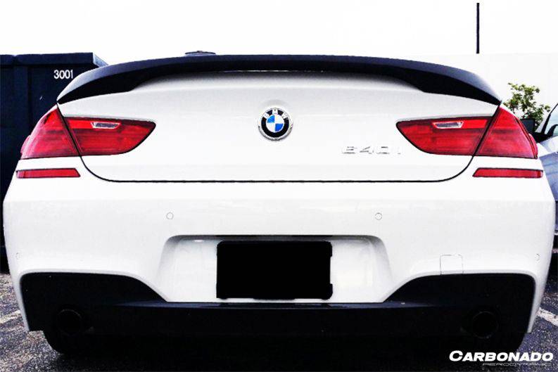 Alerón de maletero de fibra de carbono estilo HM para BMW Serie 6 F06 Sedán F13 Coupé 2011-2018 Carbonado