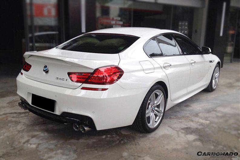 Alerón de maletero de fibra de carbono estilo HM para BMW Serie 6 F06 Sedán F13 Coupé 2011-2018 Carbonado