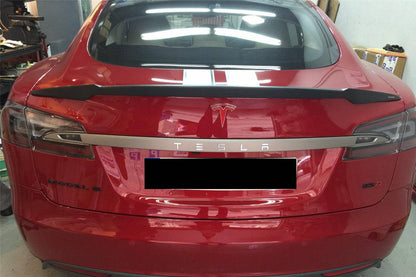 Alerón de maletero de fibra de carbono estilo Tesla Model S RS Carbonado 2012-2015
