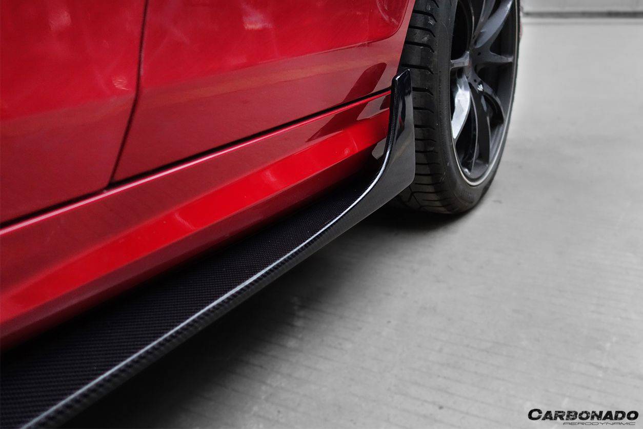 Faldones laterales estilo DP para Mercedes Benz W204 C63 AMG Clase C Coupé Carbonado 2012-2014