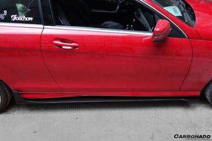 Faldones laterales estilo DP para Mercedes Benz W204 C63 AMG Clase C Coupé Carbonado 2012-2014