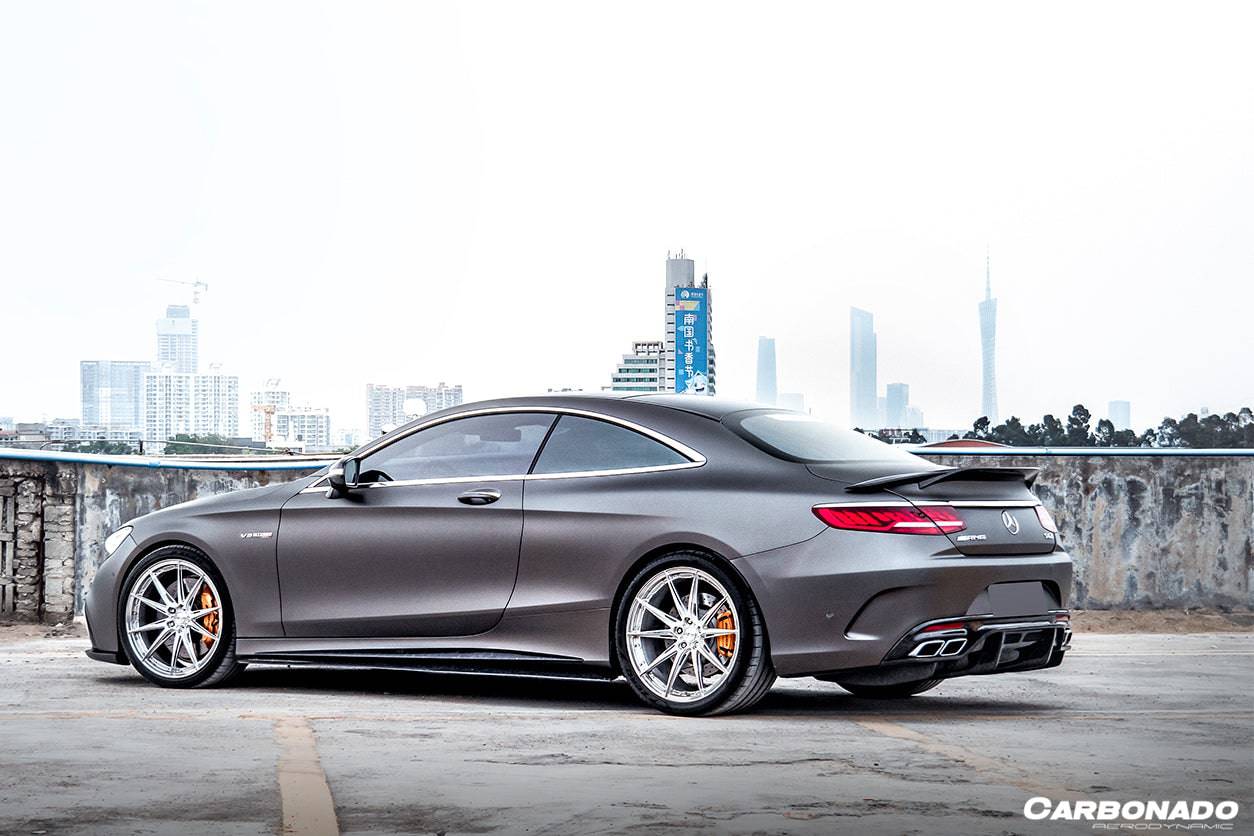 Carbonado 2014-2021 Mercedes Benz S63 S Class C217 Coupe RT Style Carbon Fiber Trunk Spoiler