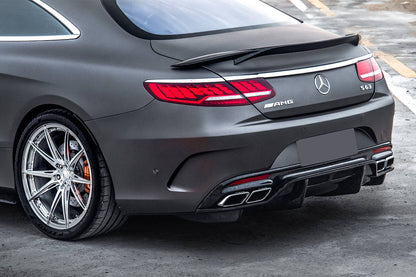 Carbonado 2014-2021 Mercedes Benz S63 S Class C217 Coupe RT Style Carbon Fiber Trunk Spoiler