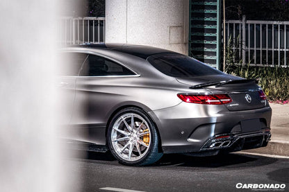 Carbonado 2014-2021 Mercedes Benz S63 S Class C217 Coupe RT Style Carbon Fiber Trunk Spoiler