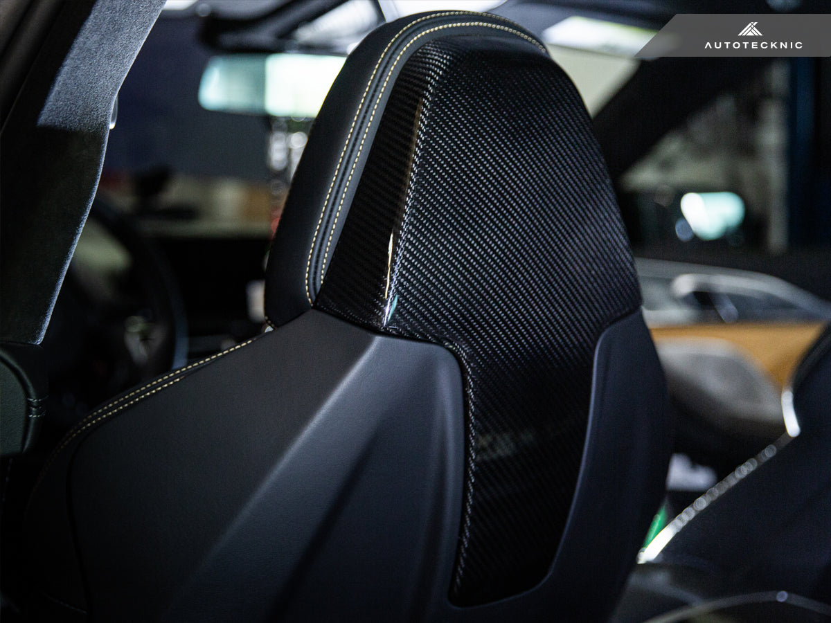 Juego de fundas de asiento de carbono seco AutoTecknic para respaldo - F91/ F92/ F93 M8