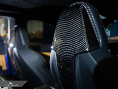 Juego de fundas de asiento de carbono seco AutoTecknic para respaldo - F91/ F92/ F93 M8
