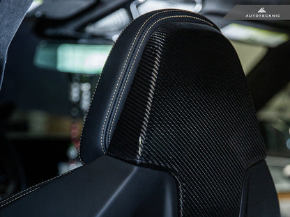 Juego de fundas de asiento de carbono seco AutoTecknic para respaldo - F91/ F92/ F93 M8