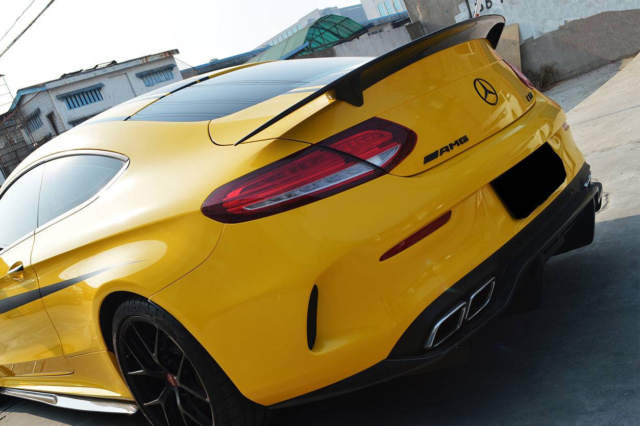 Carbonado 2015-2021 Mercedes Benz C-Class C63 AMG W205 Coupe RT-II Style Trunk Spoiler
