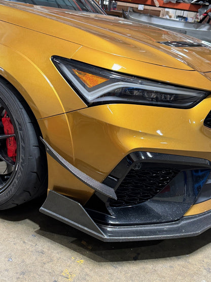 Carbon Fiber Front Bumper Canards - Acura DE5 Integra Type S (AB-924002)