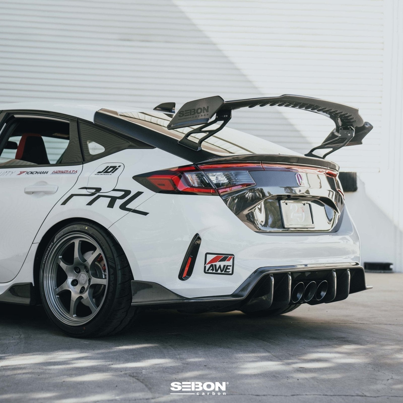 Seibon MB - Style Carbon Fiber Rear Diffuser (2023+ Honda Civic Type R) - Seibon