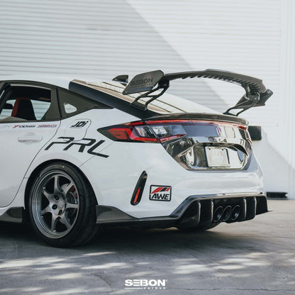 Seibon MB - Style Carbon Fiber Rear Diffuser (2023+ Honda Civic Type R) - Seibon