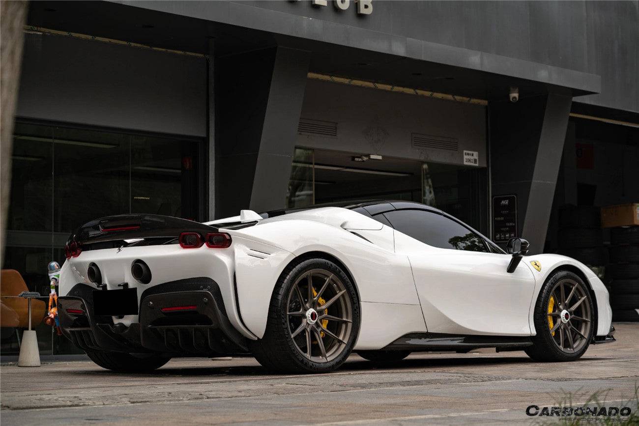 Alerón de maletero de fibra de carbono estilo Ferrari SF90 Stradale AV Carbonado 2020-UP