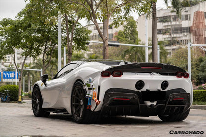 Alerón de maletero de fibra de carbono estilo Ferrari SF90 Stradale AV Carbonado 2020-UP