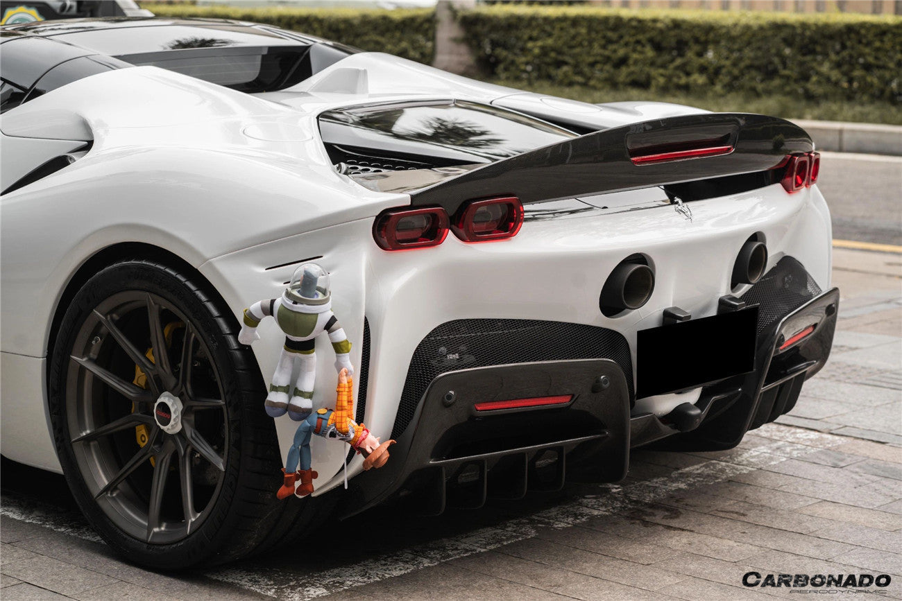 Alerón de maletero de fibra de carbono estilo Ferrari SF90 Stradale AV Carbonado 2020-UP