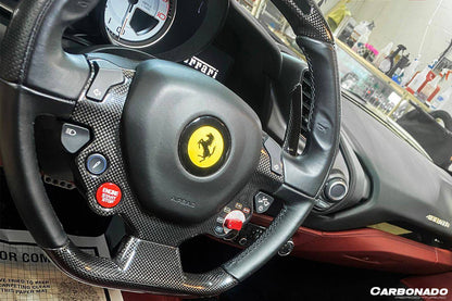 Levas de cambio de fibra de carbono secas estilo OE para Ferrari 488 GTB y Spider Carbonado 2015-2020