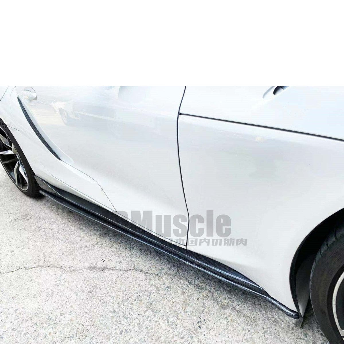 JDMuscle Tanso Carbon Fiber MX Style Side Skirt (2020+ Toyota Supra)