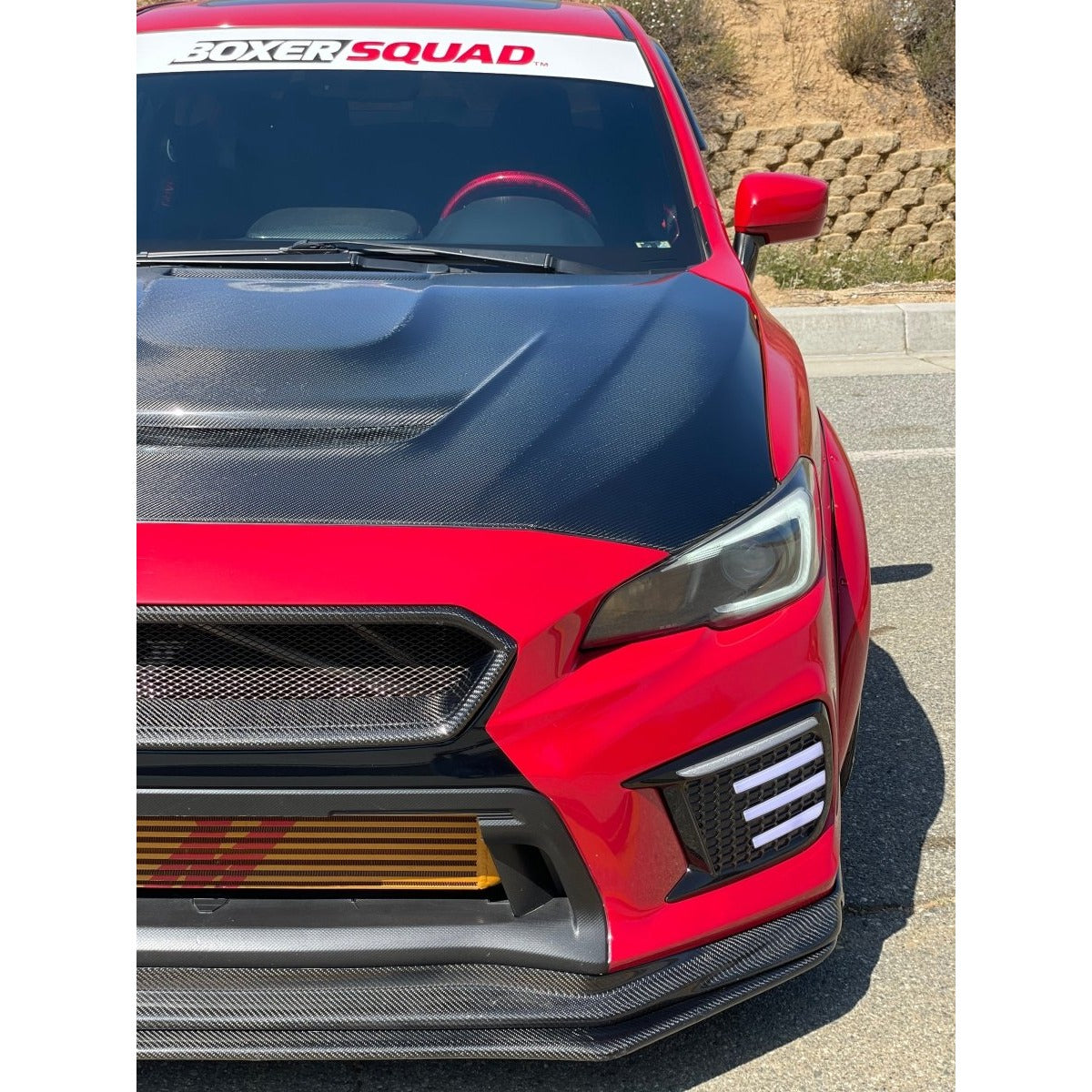 JDMuscle 15-21 WRX/STI con capó de fibra de carbono FMIC Tanso V3 sin pala