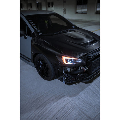 JDMuscle 15-21 WRX/STI con capó de fibra de carbono FMIC Tanso V3 sin pala