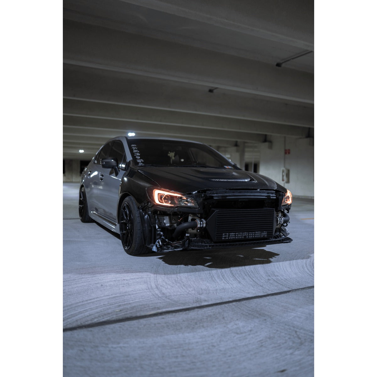 JDMuscle 15-21 WRX/STI con capó de fibra de carbono FMIC Tanso V3 sin pala