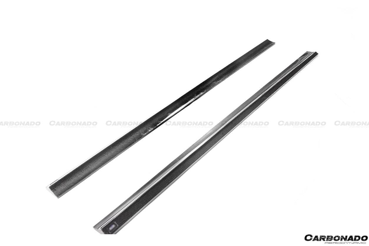 Carbonado 2008-2014 Mercedes Benz W204 C63 AMG RZ Style Carbon Fiber Side Skirts