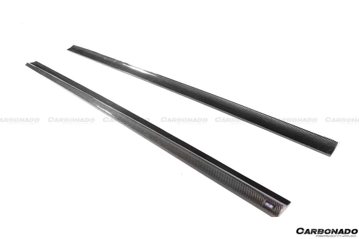 Carbonado 2008-2014 Mercedes Benz W204 C63 AMG RZ Style Carbon Fiber Side Skirts