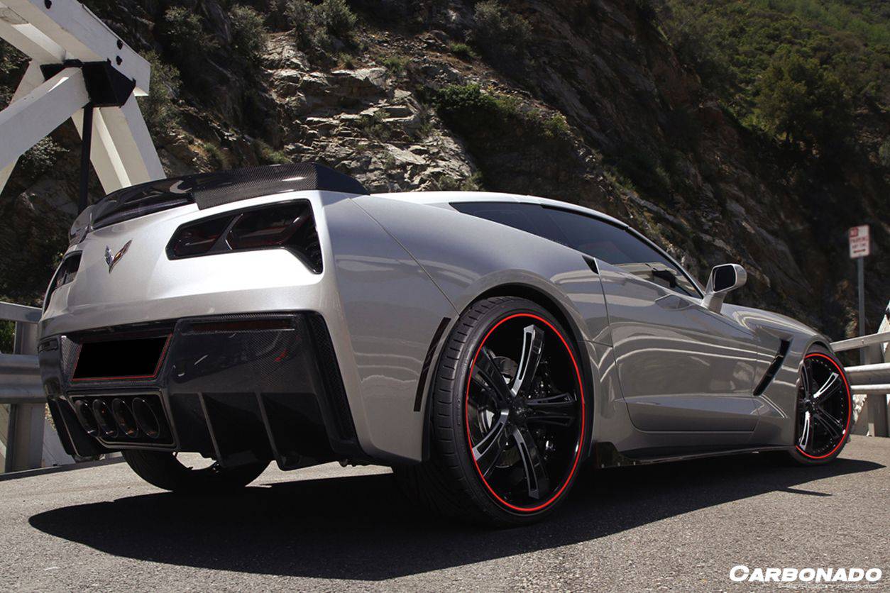 Carbonado 2013-2019 Corvette C7 Stingray Z51 RK Style Side Skirts Extension