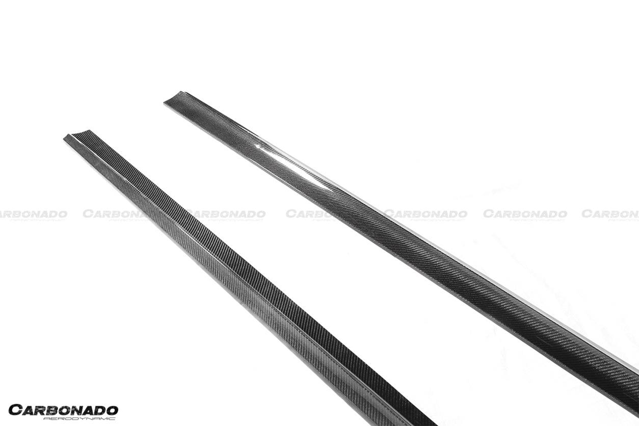 Carbonado 2008-2014 Mercedes Benz W204 C63 AMG RZ Style Carbon Fiber Side Skirts