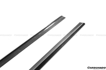 Carbonado 2008-2014 Mercedes Benz W204 C63 AMG RZ Style Carbon Fiber Side Skirts