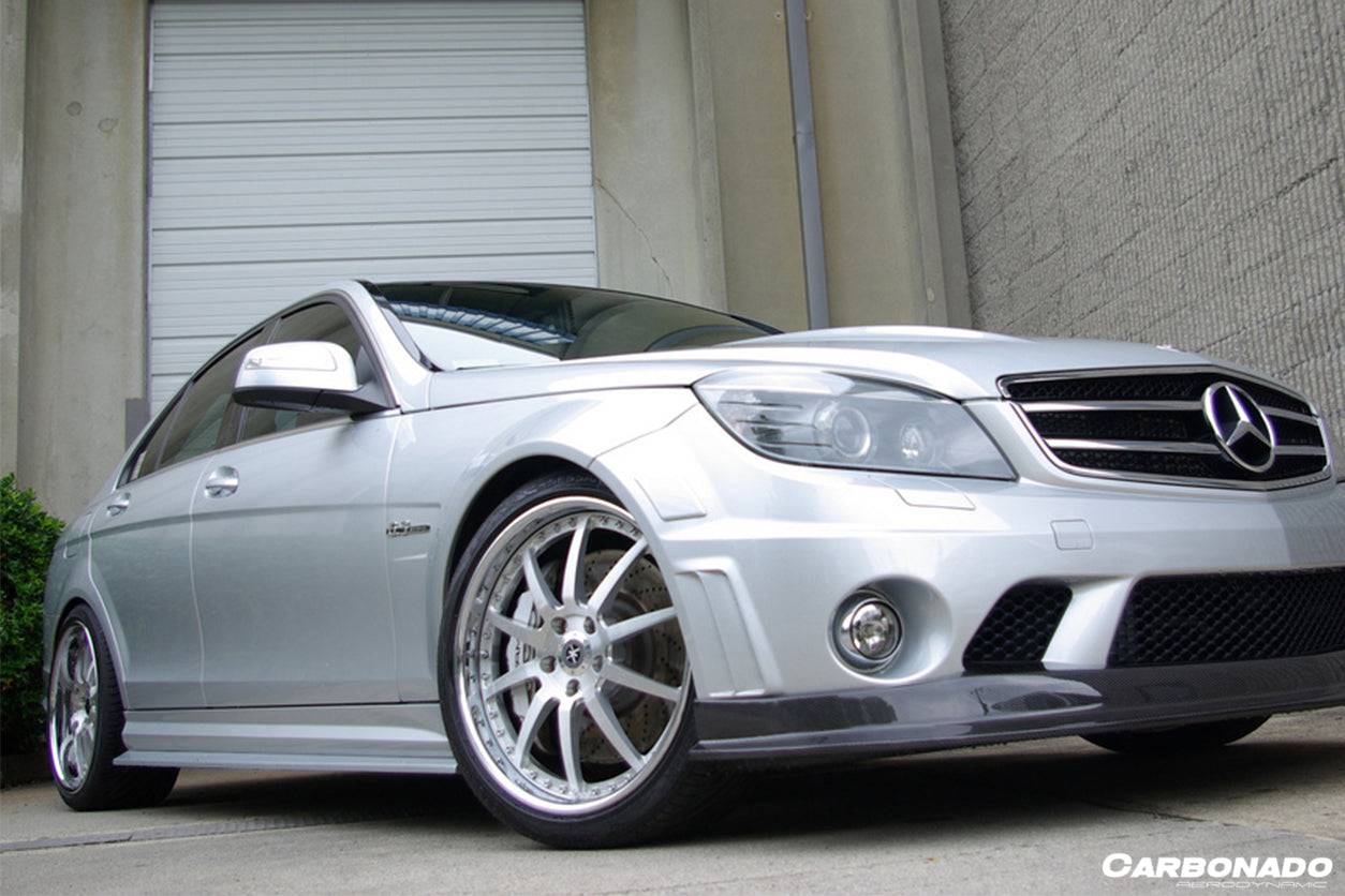 Carbonado 2008-2014 Mercedes Benz W204 C63 AMG RZ Style Carbon Fiber Side Skirts