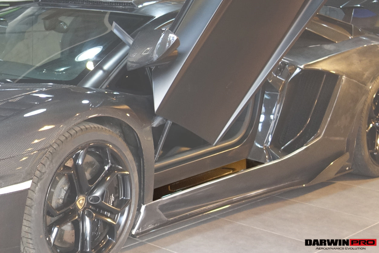 DarwinPRO Carbon Fiber Door Still Plate Caps | 2011-2016 Lamborghini Aventador LP700 Coupe