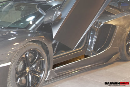 DarwinPRO Carbon Fiber Door Still Plate Caps | 2011-2016 Lamborghini Aventador LP700 Coupe