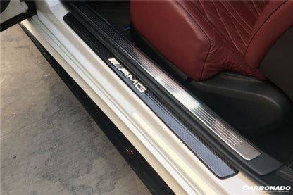 Carbonado 2014-2021 Mercedes Benz C217 S63  S65 AMG Coupe OE Style Dry Carbon Fiber Door Sills Steps Cover