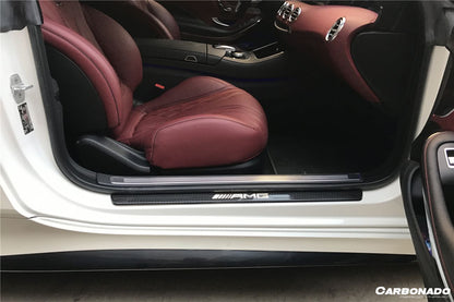 Carbonado 2014-2021 Mercedes Benz C217 S63  S65 AMG Coupe OE Style Dry Carbon Fiber Door Sills Steps Cover