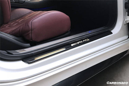 Carbonado 2014-2021 Mercedes Benz C217 S63  S65 AMG Coupe OE Style Dry Carbon Fiber Door Sills Steps Cover