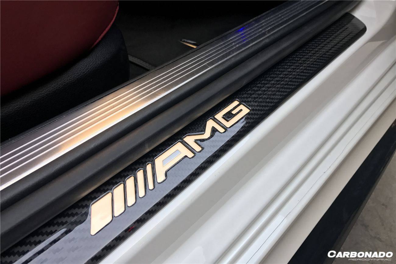 Carbonado 2014-2021 Mercedes Benz C217 S63  S65 AMG Coupe OE Style Dry Carbon Fiber Door Sills Steps Cover