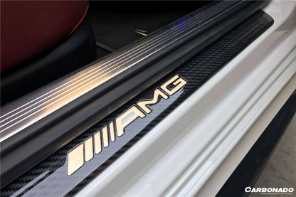 Carbonado 2014-2021 Mercedes Benz C217 S63  S65 AMG Coupe OE Style Dry Carbon Fiber Door Sills Steps Cover