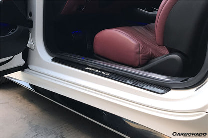 Carbonado 2014-2021 Mercedes Benz C217 S63  S65 AMG Coupe OE Style Dry Carbon Fiber Door Sills Steps Cover