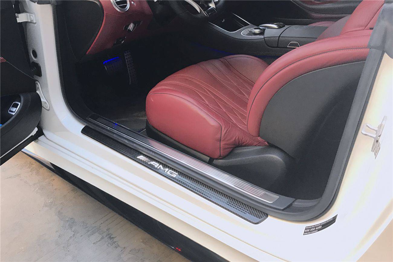 Carbonado 2014-2021 Mercedes Benz C217 S63  S65 AMG Coupe OE Style Dry Carbon Fiber Door Sills Steps Cover