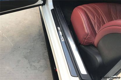 Carbonado 2014-2021 Mercedes Benz C217 S63  S65 AMG Coupe OE Style Dry Carbon Fiber Door Sills Steps Cover