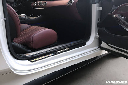 Carbonado 2014-2021 Mercedes Benz C217 S63  S65 AMG Coupe OE Style Dry Carbon Fiber Door Sills Steps Cover