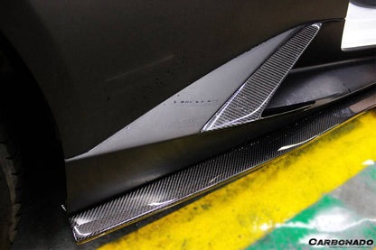 Carbonado 2015-2019 Lamborghini Huracan LP610 RZS Style Carbon Fiber Side Skirts Vent Canards