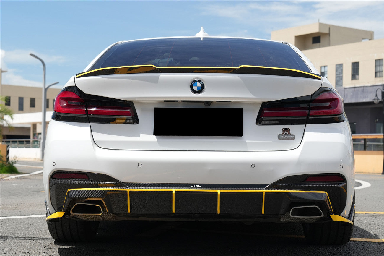 Carbonado 2020-2023 BMW 5 Series G30 G38 M-tech AD Style Dry Carbon Fiber Rear Diffuser Lip