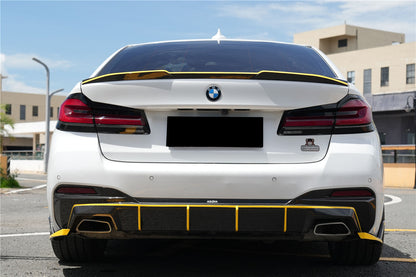 Carbonado 2020-2023 BMW 5 Series G30 G38 M-tech AD Style Dry Carbon Fiber Rear Diffuser Lip