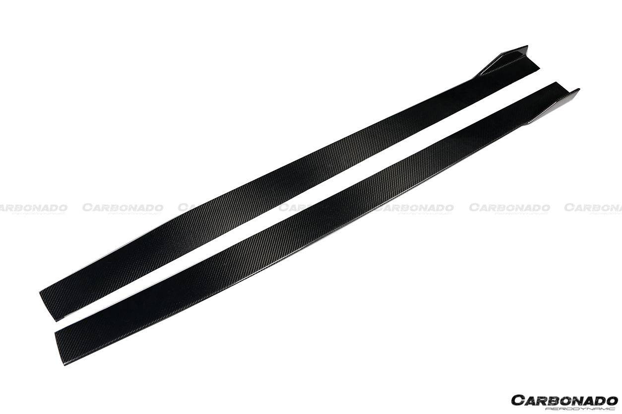 Faldones laterales de fibra de carbono seco estilo Lamborghini Huracan EVO OD Carbonado 2020-2023